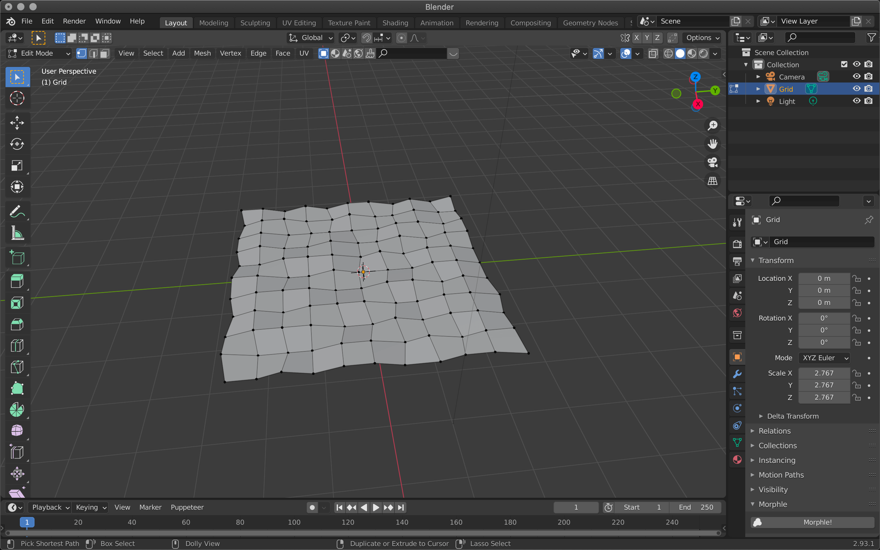 Blender Add-on] Organize meshes with Volume Preserving Smoothing