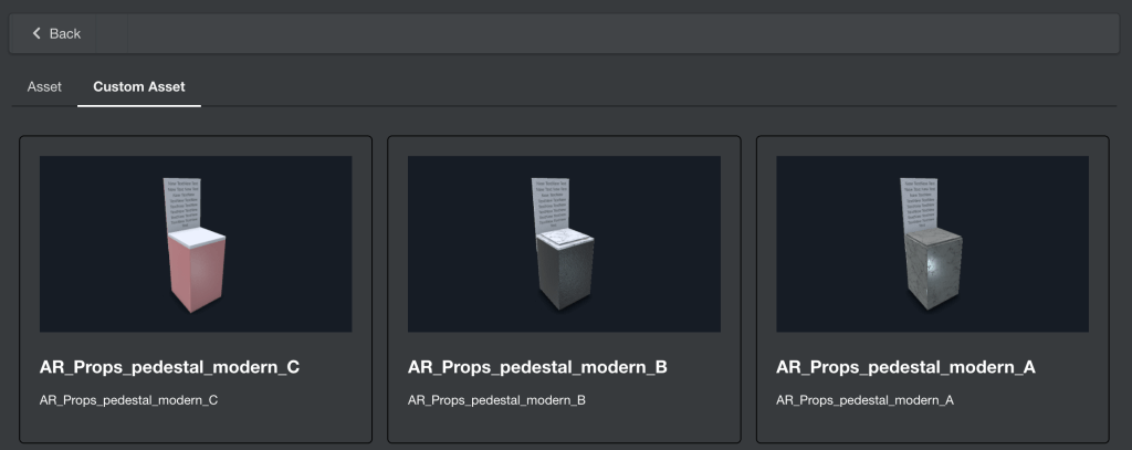 AR_Props_pedestal_modern A/B/C