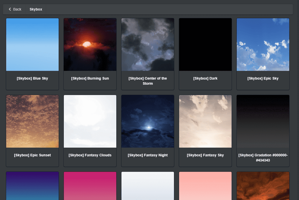 Skybox list