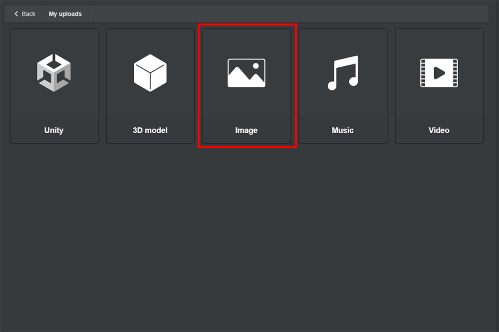 My uploads → Image