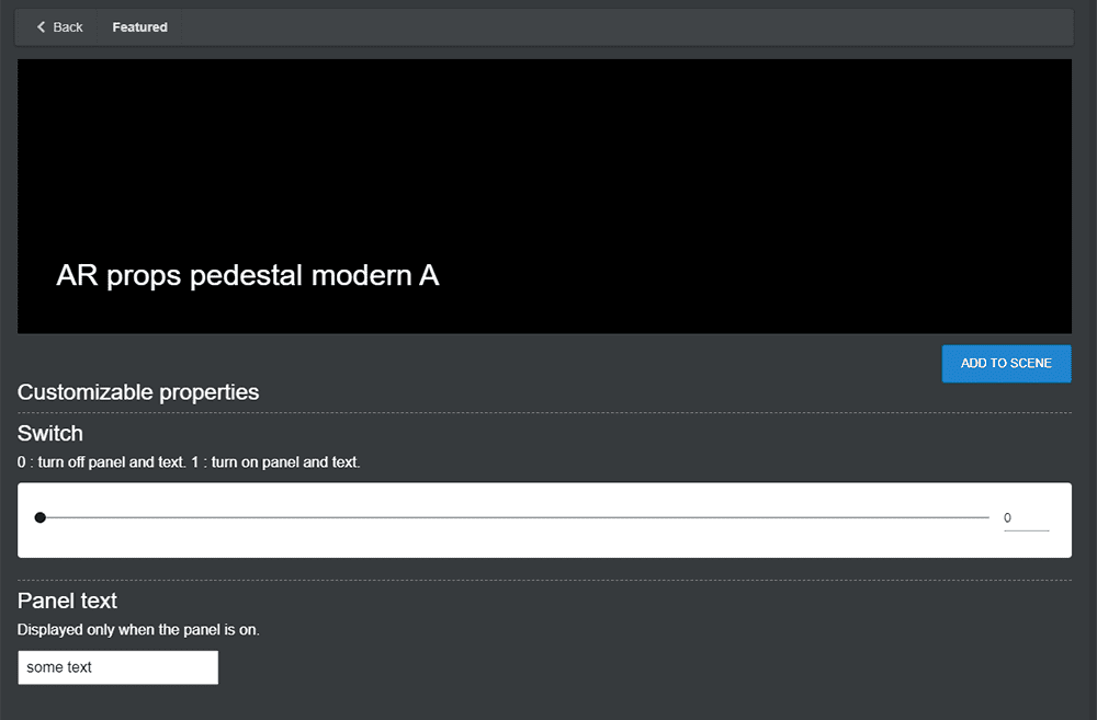 AR props pedestal modern A