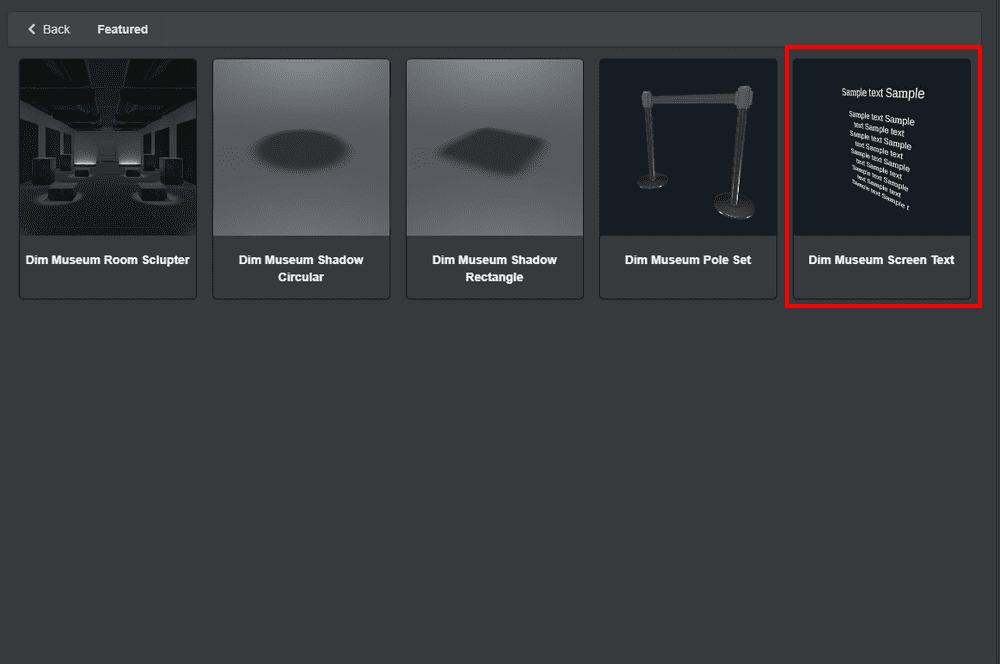 Select "DimMuseum_ScreenText" from "CustomAsset".