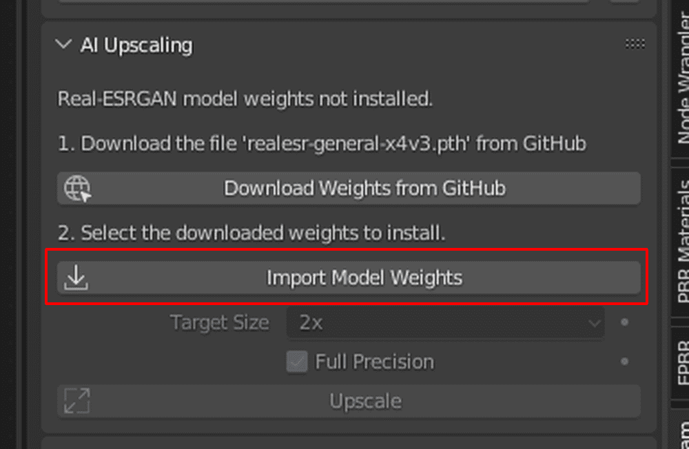 Import Model Weights