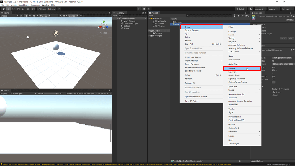 Transparent object that can cast/recieve shadows + hide other objects. How  to do this? : r/Unity3D