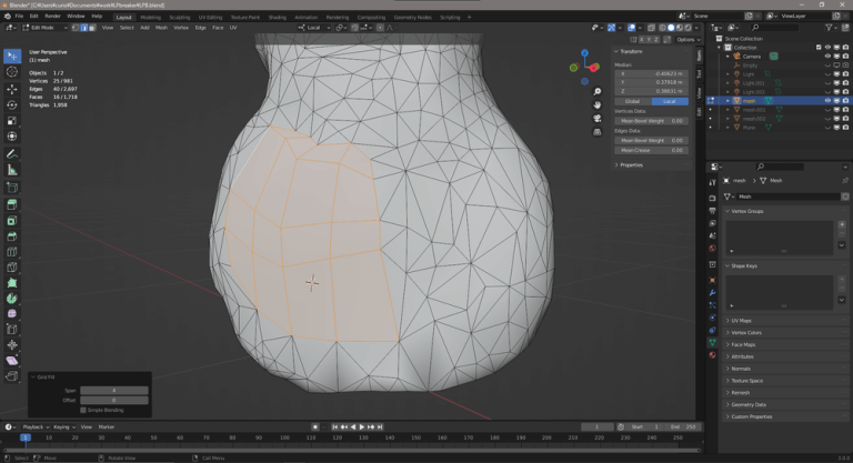 [Blender] Summary of how to modify 3D scanned models - STYLY