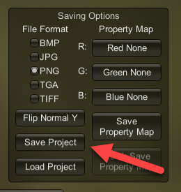Save Projectボタン