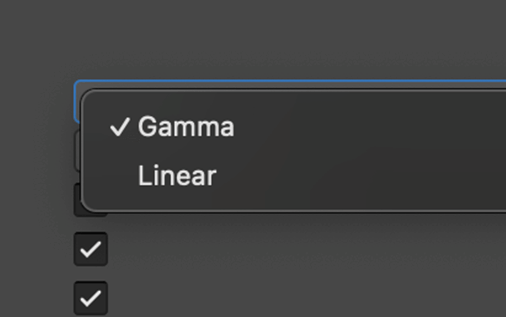 Gamma workflow changed to linear workflow