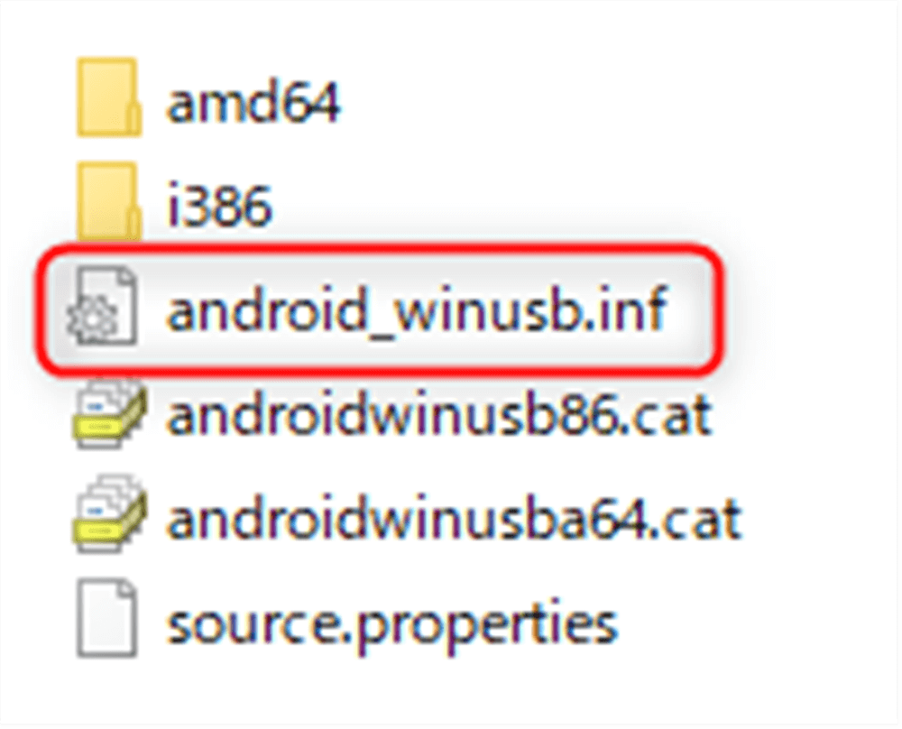 Install android_winusb