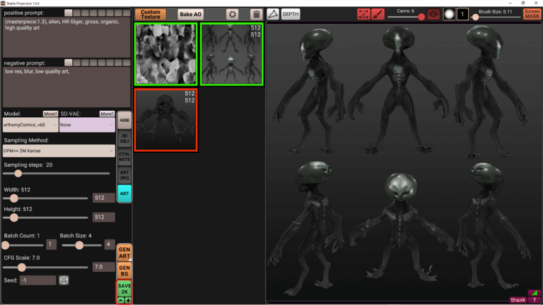 [AI]How to automatically generate textures with STABLE PROJECTORZ | STYLY