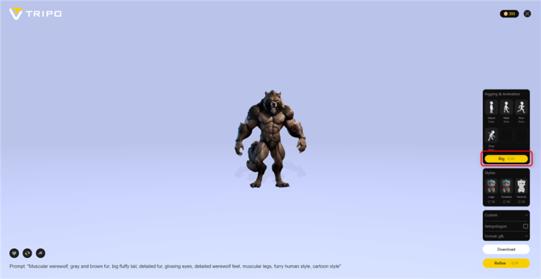 How to automatically rig 3D models with 3D generation AI “Tripo” STYLY