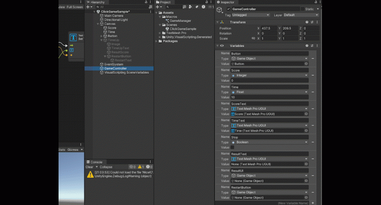 Unity Visual Scripting 入門第4回：画面切り替えとスコア表示する [連打ゲーム後編] - STYLY